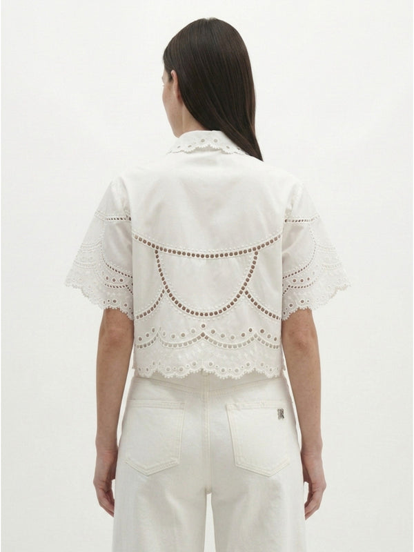 Caya White Shirt with embroidery