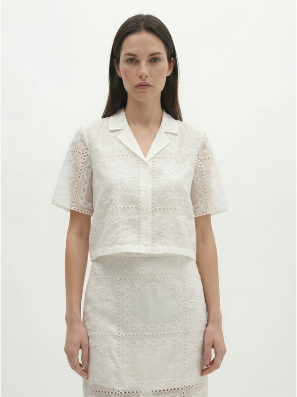 Chemise MC Brodee Col Tailleur