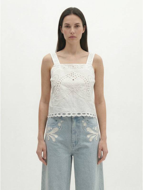 Coralina Linen Top