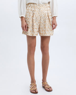 Greek Archaic Kori Flakes Pleated Shorts