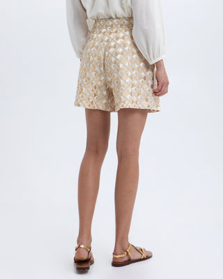 Greek Archaic Kori Flakes Pleated Shorts