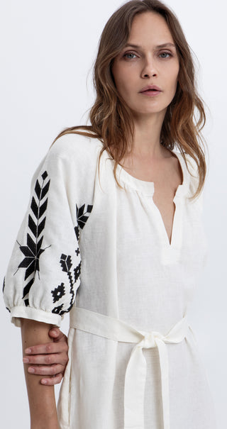 Greek Archaic Kori Los Dress 3/4 Sleeves