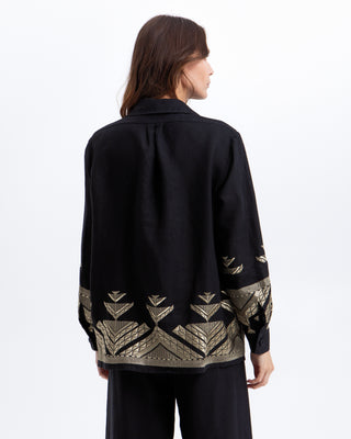 Greek Archaic Kori Pyramids Blouse V-Neck