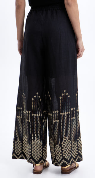 Greek Archaic Kori Grape Loose Drawstring Pants