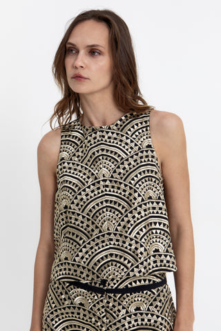 Greek Archaic Kori New Triangle Sleeveless Top
