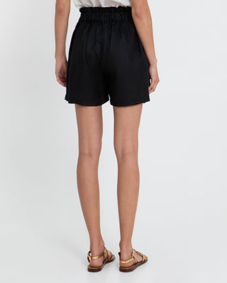 Greek Archaic Kori Shorts Ruffles Elastic Waistband Ties