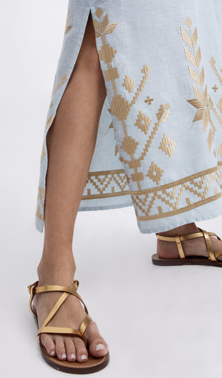 Greek Archaic Kori Los Strap Maxi Dress