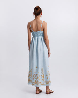Greek Archaic Kori Los Strap Maxi Dress