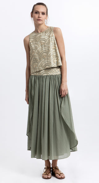 Greek Archaic Kori New Triangle Sleeveless Top