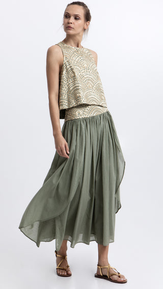 Greek Archaic Kori New Triangle Long Skirt