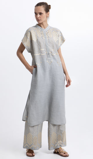 Greek Archaic Kori Grape Midi Dress