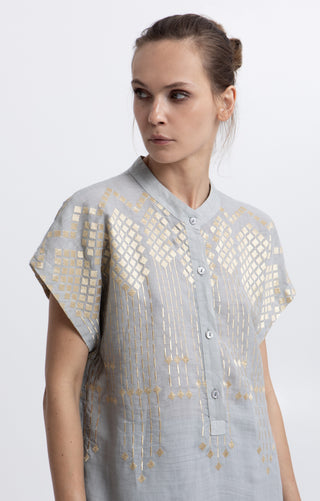 Greek Archaic Kori Grape Midi Dress