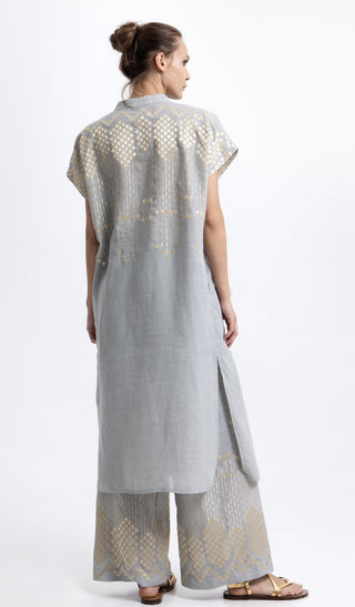 Greek Archaic Kori Grape Midi Dress