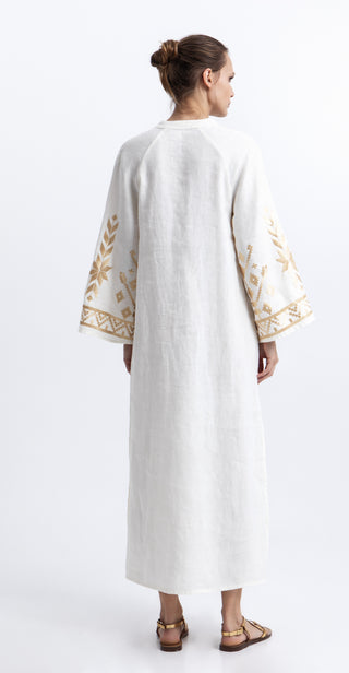 Greek Archaic Kori Los Maxi Dress Bell Sleeve