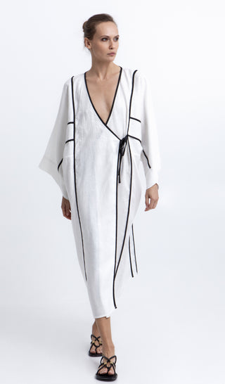 Greek Archaic Kori Suzani Long Kimono Wrap