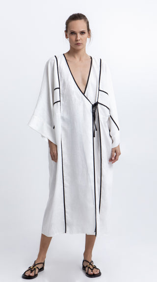 Greek Archaic Kori Suzani Long Kimono Wrap