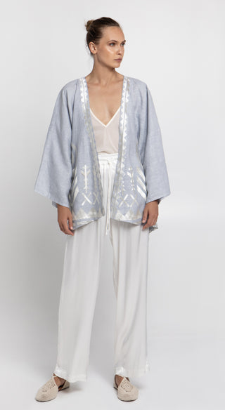 Greek Archaic Kori Feather Short Belt Kimono