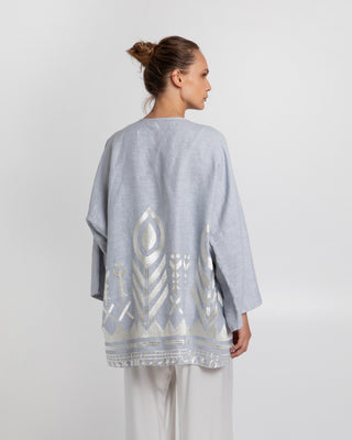 Greek Archaic Kori Feather Short Belt Kimono