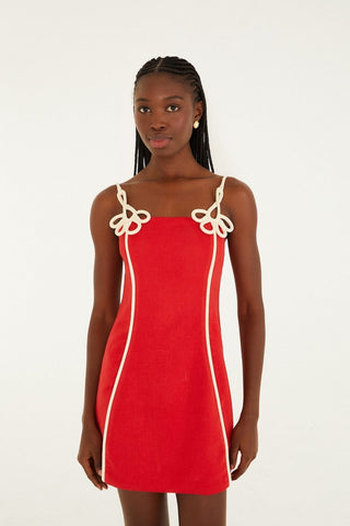 Farm Rio Red Flower Mini Dress