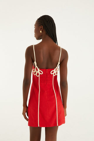 Farm Rio Red Flower Mini Dress