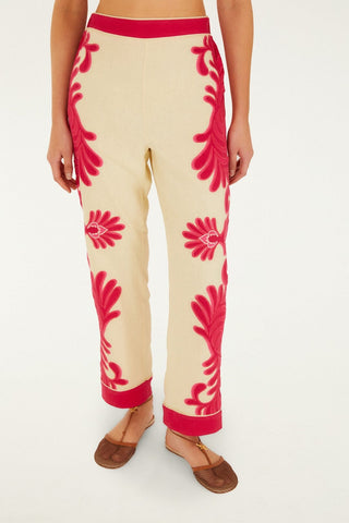 Farm Rio Spring Arabesc Pink Pants