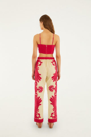 Farm Rio Spring Arabesc Pink Pants