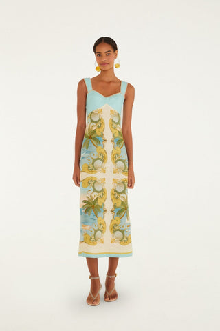 Farm Rio Multicolor Royal Sea Maxi Dress