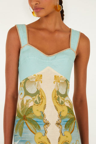 Farm Rio Multicolor Royal Sea Maxi Dress