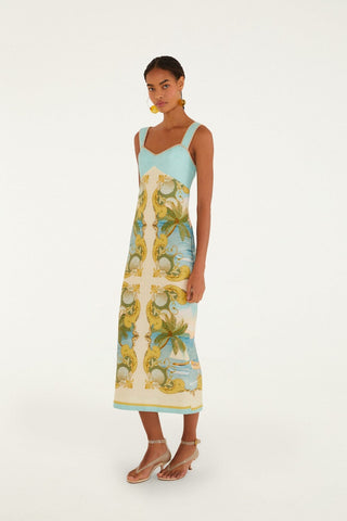 Farm Rio Multicolor Royal Sea Maxi Dress