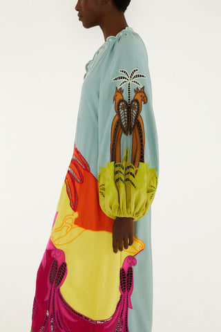 Farm Rio Usiacuri Multicolor Richelieu Maxi Dress