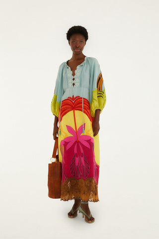 Farm Rio Usiacuri Multicolor Richelieu Maxi Dress