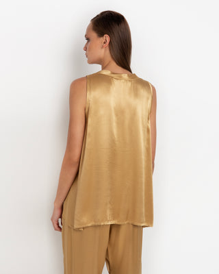 Greek Archaic Kori Satin V-Neck Top