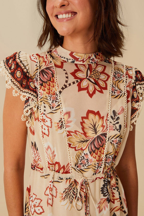 AURA FLORAL MINI DRESS