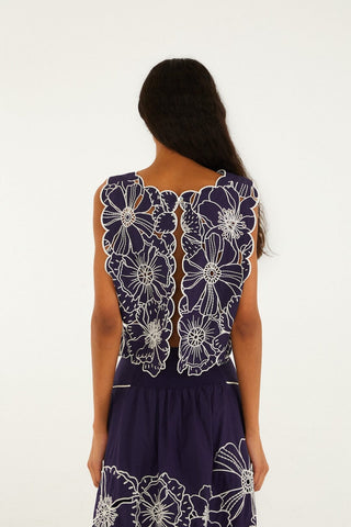 Farm Rio Blue Richelieu Top
