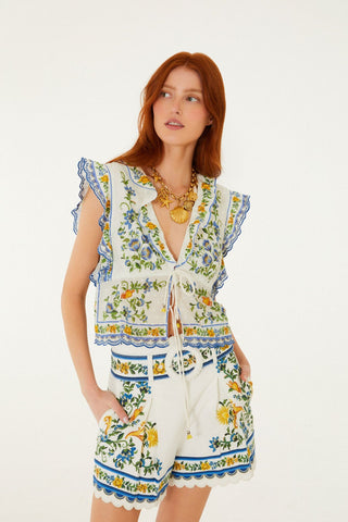 Farm Rio Emily Floral Blouse