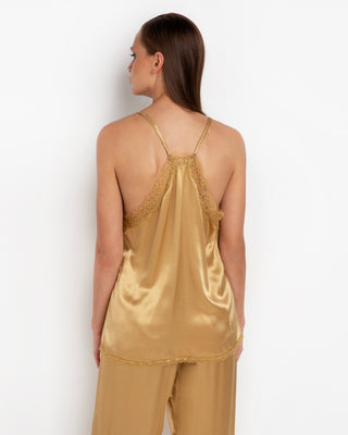 Greek Archaic Kori Lace Satin Strap Top