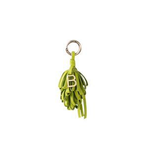 Round Tassel Leather Bag Charm & Keychain