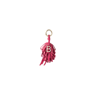 Round Tassel Leather Bag Charm & Keychain
