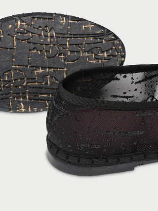 Flabelus Celie Glitter Mesh Black Mary Jane