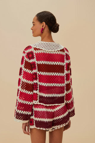 Colorful Crochet Tiles Shirt