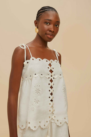 Flowers Richelieu Sleeveless Top