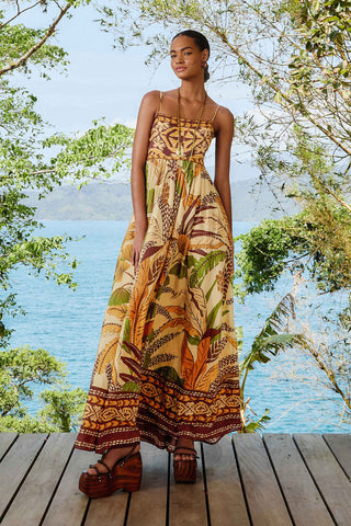 Foliage Sketch Maxi Dress