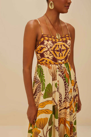 Foliage Sketch Maxi Dress