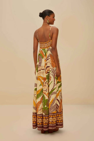 Foliage Sketch Maxi Dress