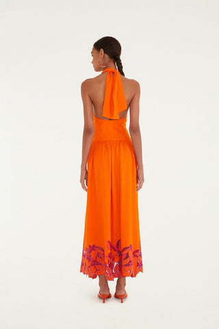 Farm Rio Fruit Richelieu Artisanal Buttoned Maxi Dress