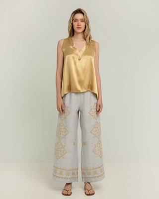 Viscose V Neck Top