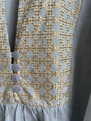 Blouse Cross L/S Buttons