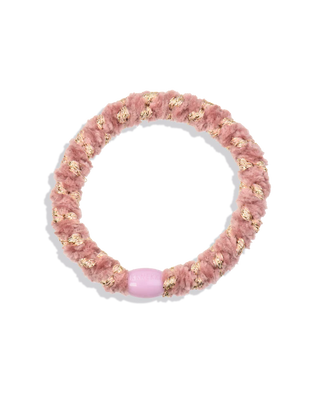 COMING SOON - KKNEKKI Velvet Stripe Dusty Rose Hair Tie