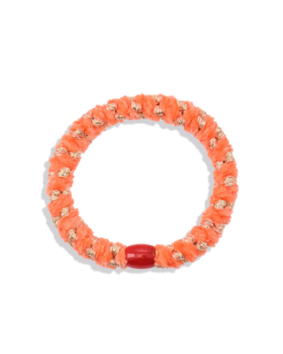 COMING SOON - KKNEKKI Velvet Stripe Peach Hair Tie