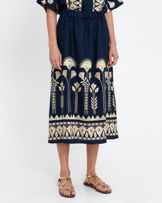 Greek Archaic Kori Papyrus Midi Skirt